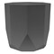 Bloem Tuxton Hexagon Planter: 8" - Charcoal - Modern Unique Geometic Small Planter, Durable Resin, Modern Design, Optional Drainage Holes, For Indoor & Outdoor Use, Gardening, 1.7 Gallon Capacity